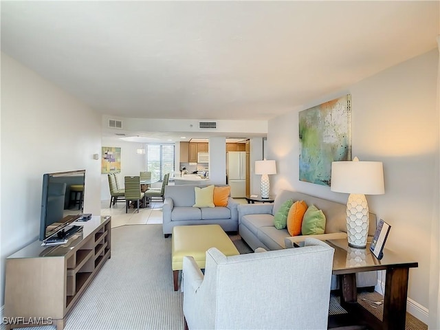 view of carpeted living room