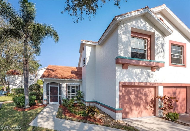 view of front of home featuring a garage