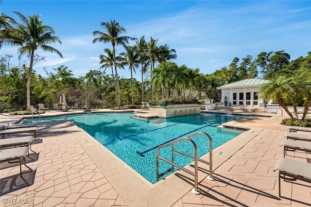 view of pool with a patio area