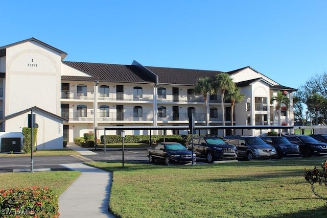 view of property featuring central air condition unit