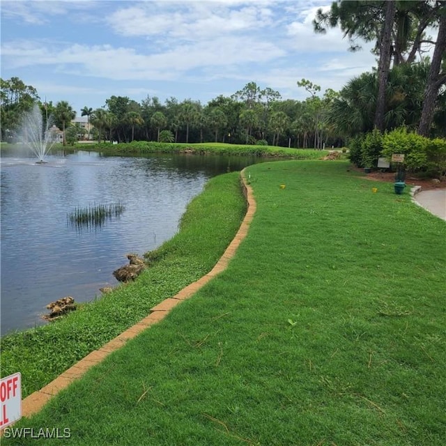 view of water feature