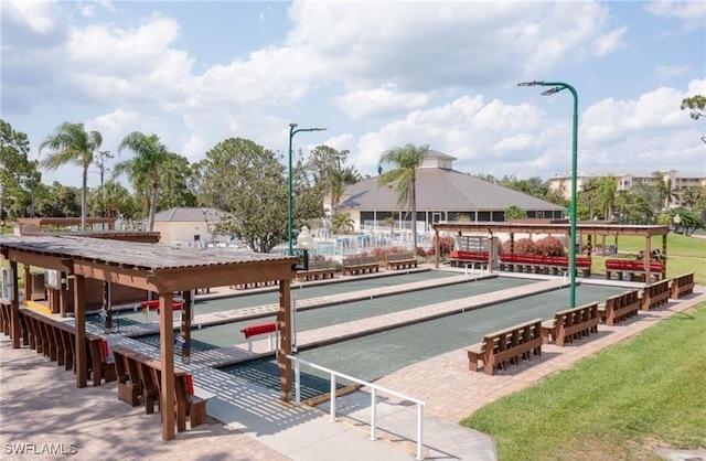 view of dock area