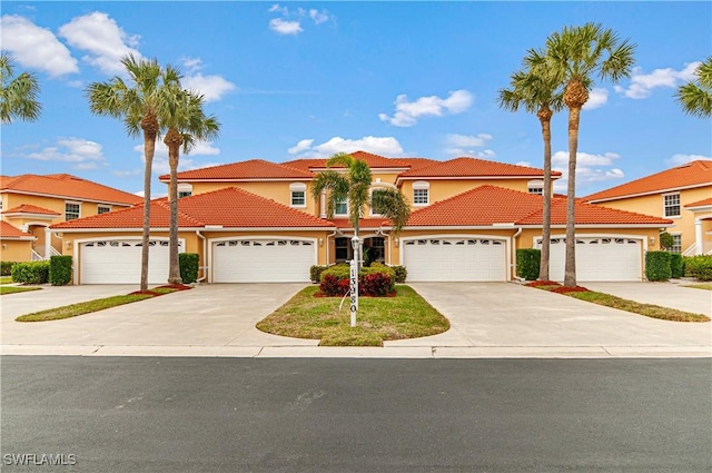 view of front facade with a garage