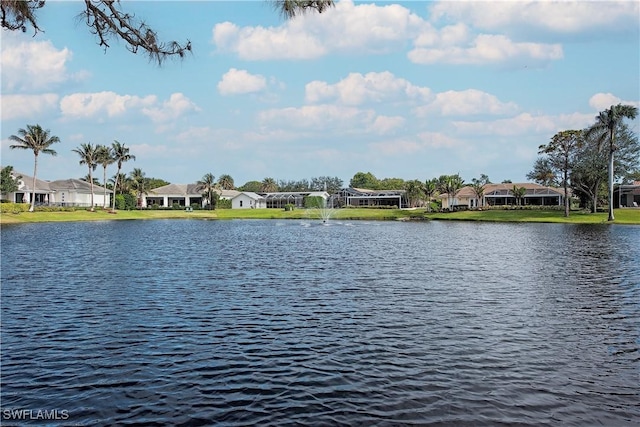 property view of water featuring a residential view