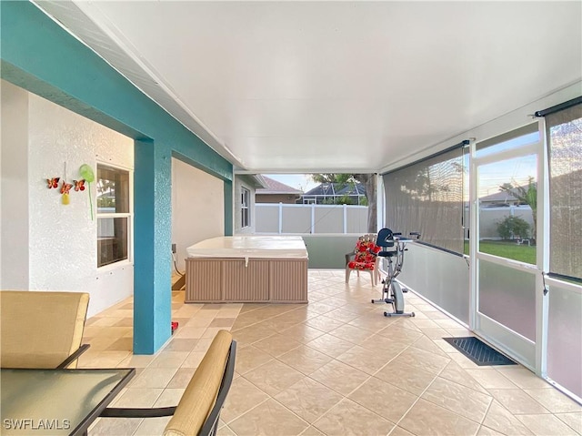 view of sunroom / solarium