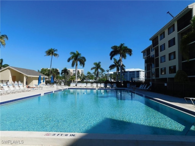 view of pool with a patio area