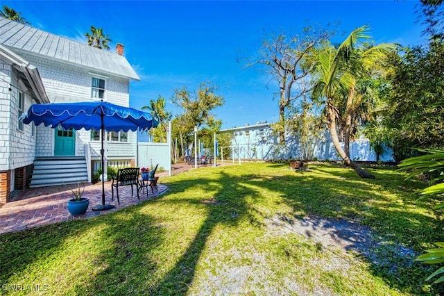 view of yard with a patio