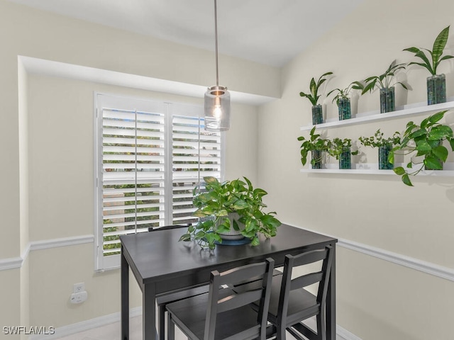 view of dining area