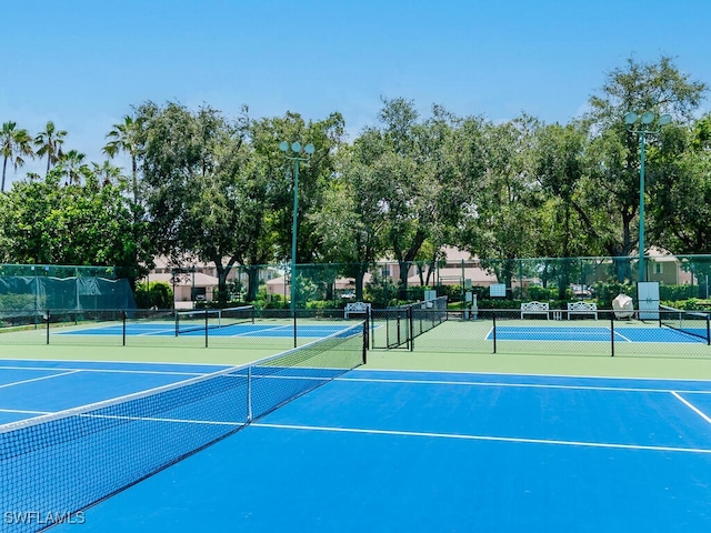 view of tennis court