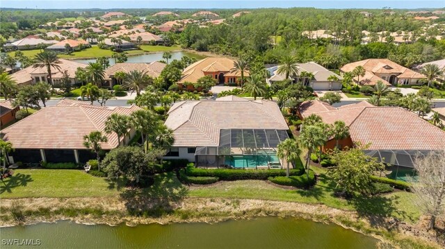 9284 Trieste Dr, Fort Myers, FL 33913 - birds eye view of property with a residential view and a water view
