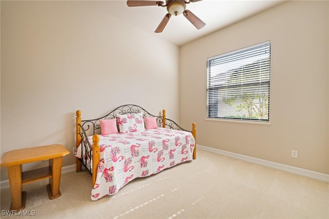 9284 Trieste Dr, Fort Myers, FL 33913 - bedroom featuring baseboards, ceiling fan, and carpet
