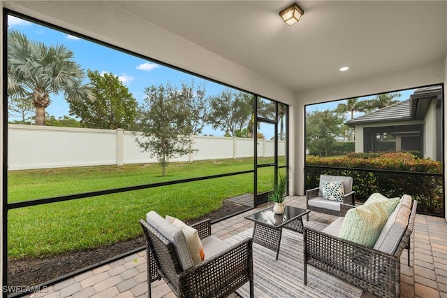 view of sunroom / solarium