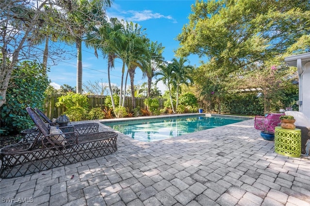 view of pool with a patio area