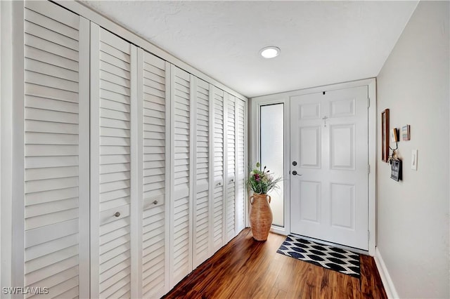 foyer featuring dark hardwood / wood-style flooring