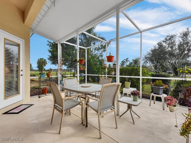 view of sunroom