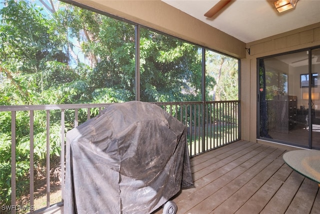 view of sunroom