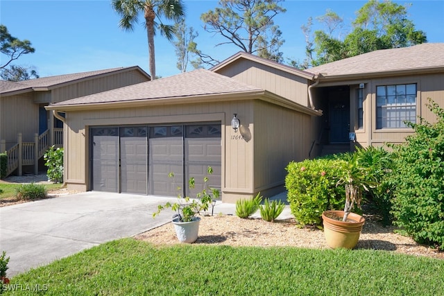 view of home's exterior with a garage