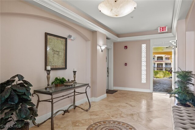 entrance foyer featuring baseboards