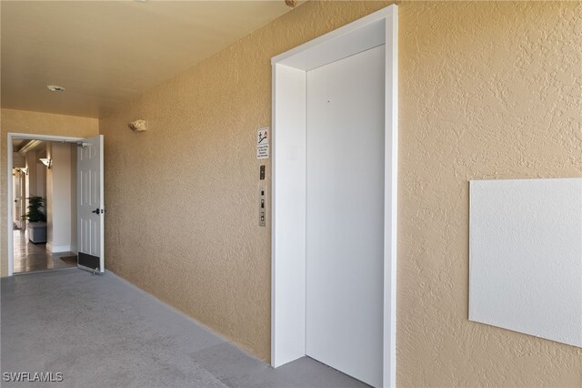 hallway with elevator