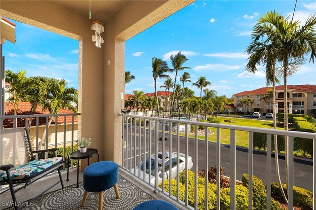 balcony with a residential view