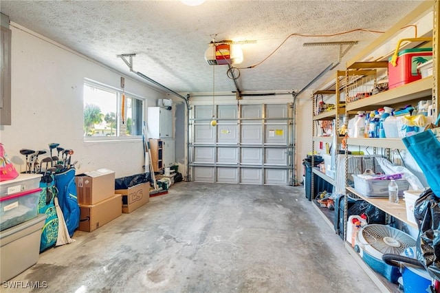 garage featuring a garage door opener