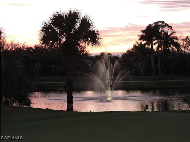 view of water feature