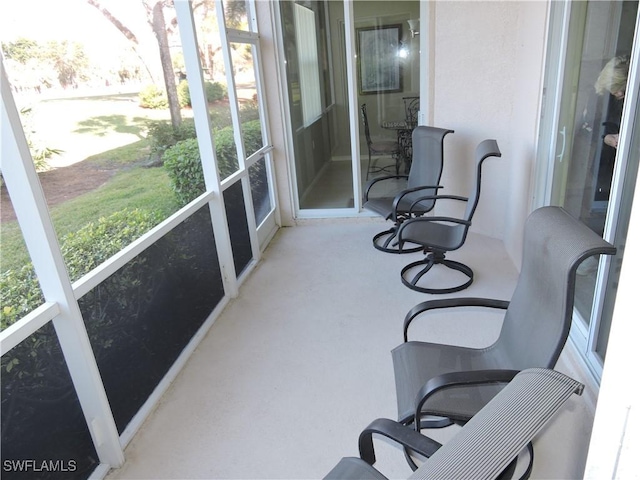 view of sunroom / solarium