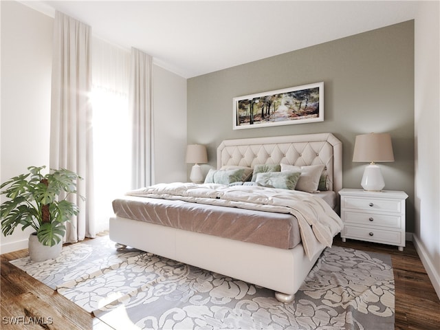 bedroom featuring hardwood / wood-style flooring