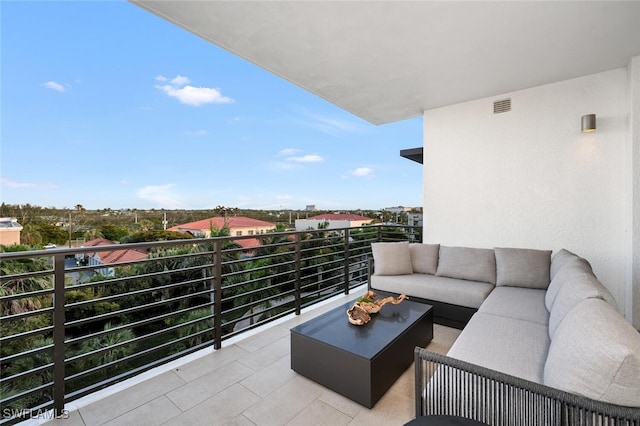 balcony with an outdoor living space