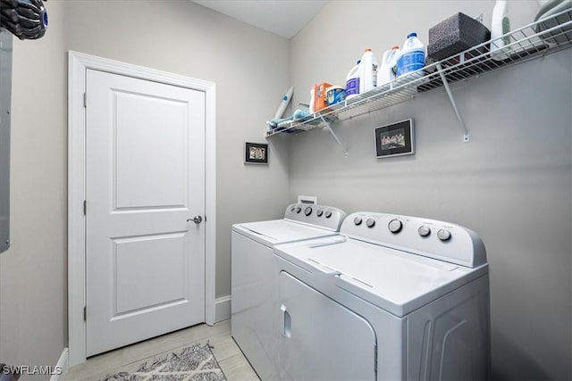 laundry area with washer and dryer