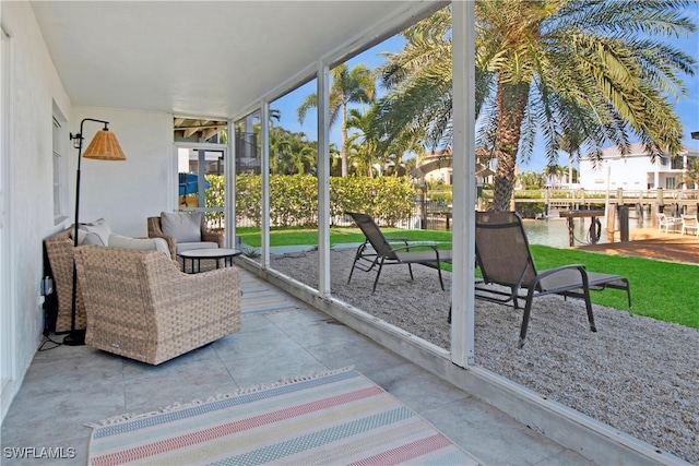 view of sunroom