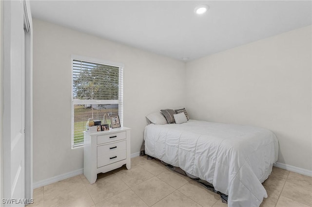 view of tiled bedroom