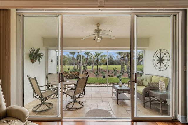 view of sunroom
