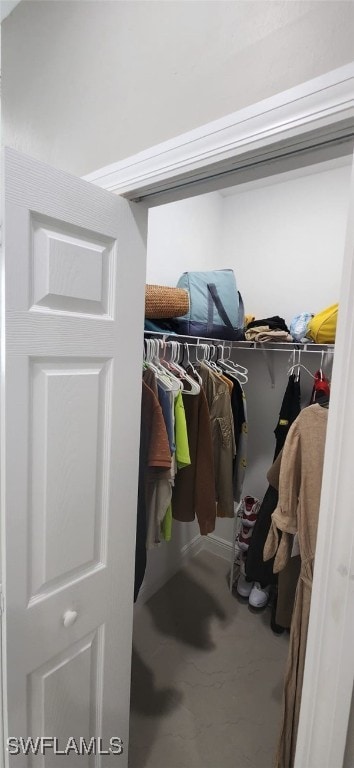 view of walk in closet