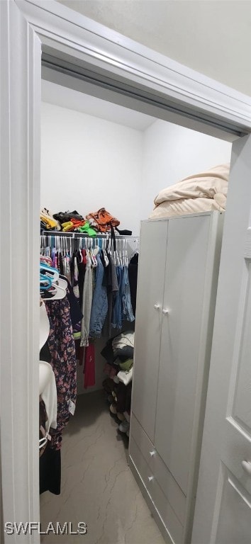 view of walk in closet