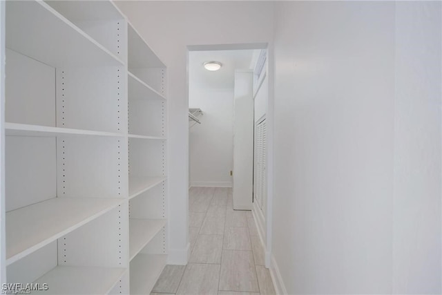 view of walk in closet