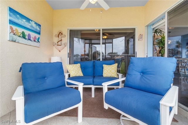 view of patio / terrace with ceiling fan