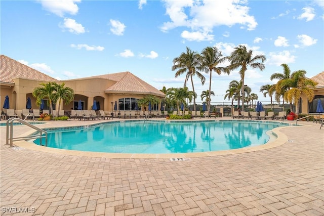 view of pool with a patio