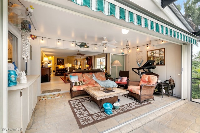 view of patio featuring an outdoor living space