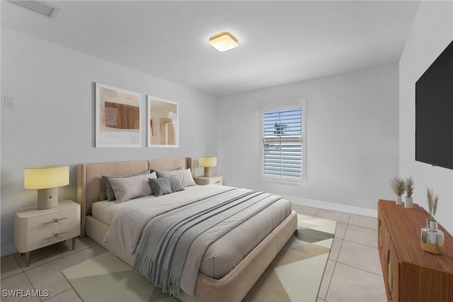 view of tiled bedroom