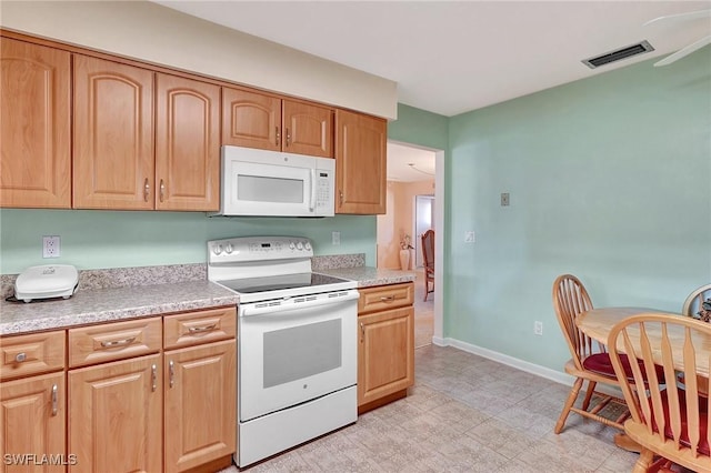 kitchen with white appliances