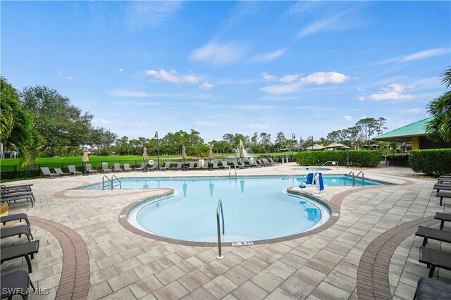 view of pool with a patio area