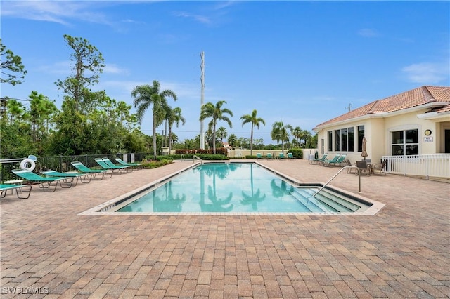 view of pool with a patio