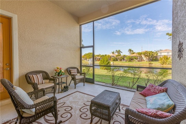 view of sunroom