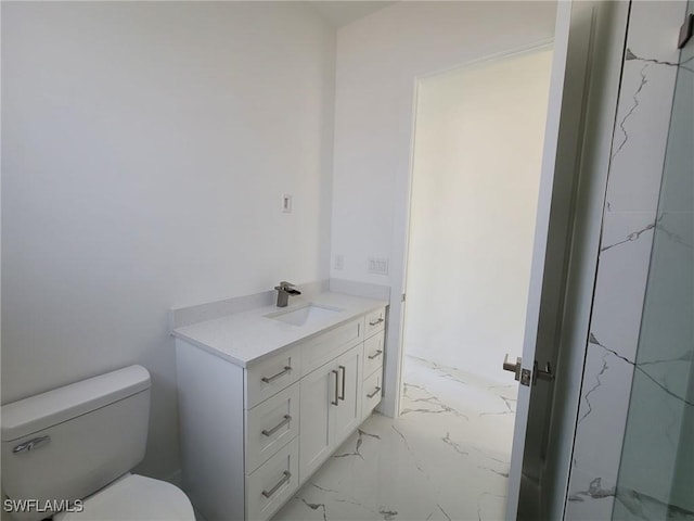 bathroom featuring toilet and vanity