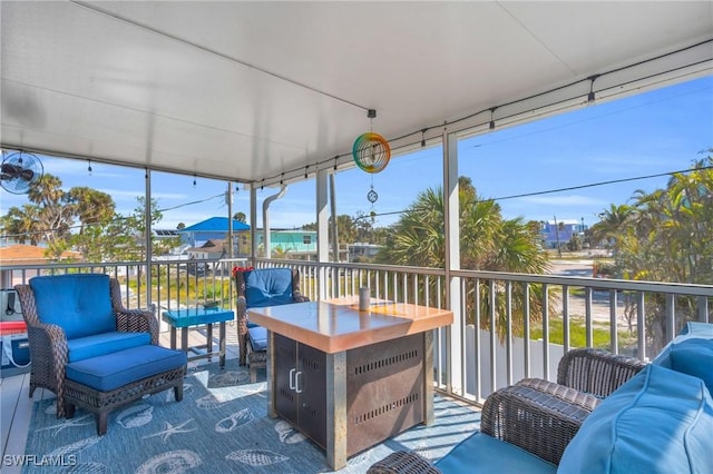 view of sunroom / solarium