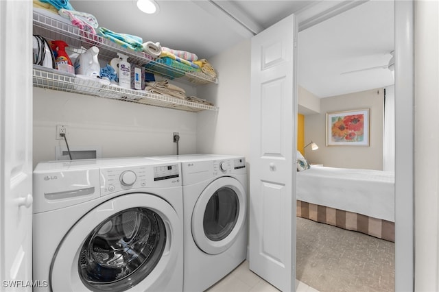 laundry room featuring washer and dryer