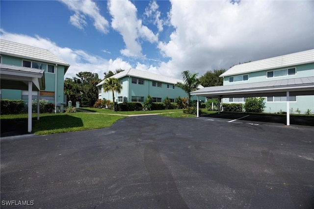 view of covered parking lot