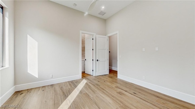 empty room featuring light hardwood / wood-style floors