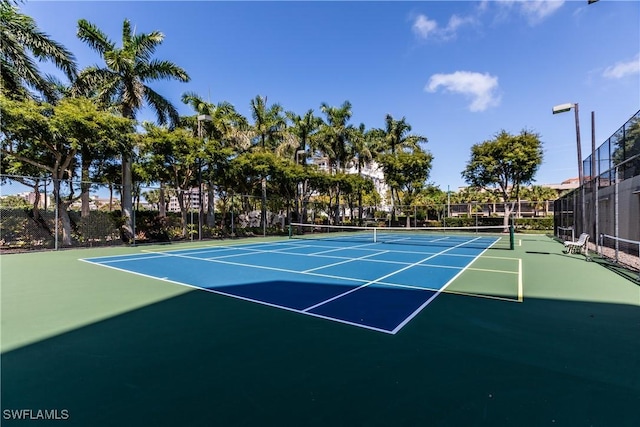 view of tennis court